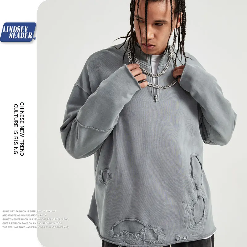 2020 New Trend Men Hoodies Ripped 