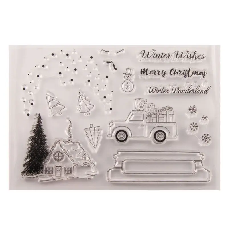 

Christmas Tree Silicone Clear Seal Stamp DIY Scrapbooking Embossing Photo Album Decorative Paper Card Craft Art Handmade Gift