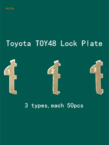 RIOOAK New 150pcs/lot TOY48 Car Lock Reed Plate For Toyota Car Lock Repair Kit Accessories with 10pcs+ Spring Locksmith Supplies 4buttons smart remote key case for toyota prius avalon corrlla camry prius rav4 key shell with uncut blade toy40 toy48 blade