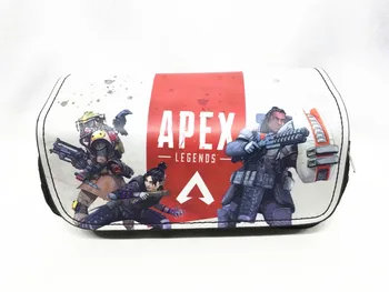 

Apex Iegends PU + Canvas Cosmetic Bag Student Stationery Pouch Bag Makeup Organizer Bag