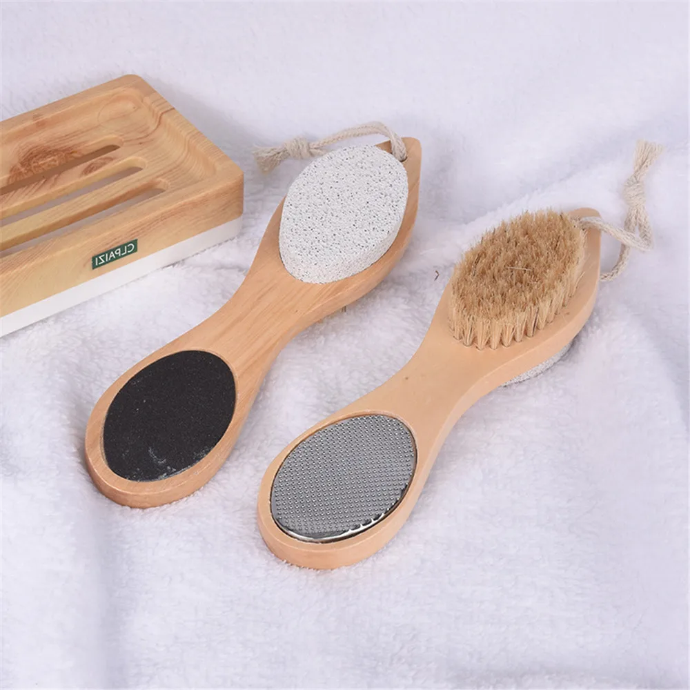

4 In 1 Foot Massage Brush Shower Brush Body Bath Protection Feet Pads Rub Feet Stone Wash Feet Brush Foot Care Tool