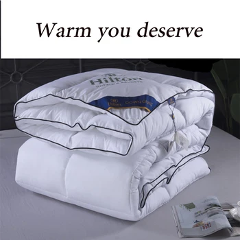 

2020 Duvet double warm feather down cotton winter quilt gift Style Bedding Set Quilt Autumn and winter thick volcanic velvet