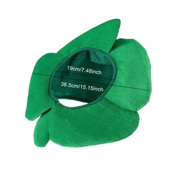 

St. Patrick's Day Four Leaf Clover Hat Shamrock Velvet Hat Carnival Hat Cap-St. Patrick's Day Decorations