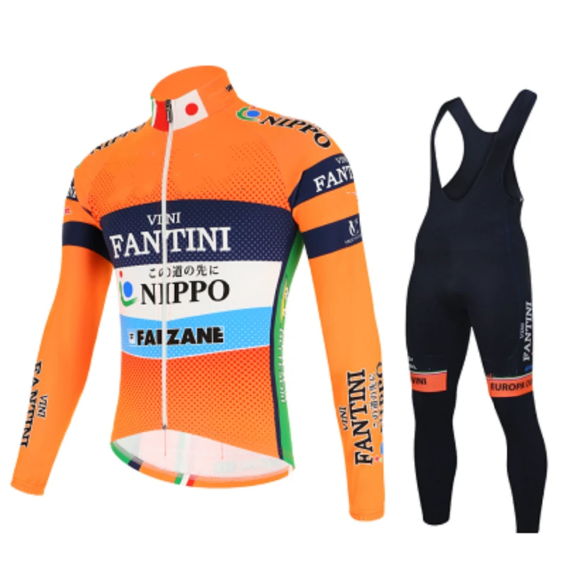 VINI Team Pro long sleeve Cycling jersey Set bib pants ropa ciclismo bicycle clothing MTB bike jersey Uniform Men clothes