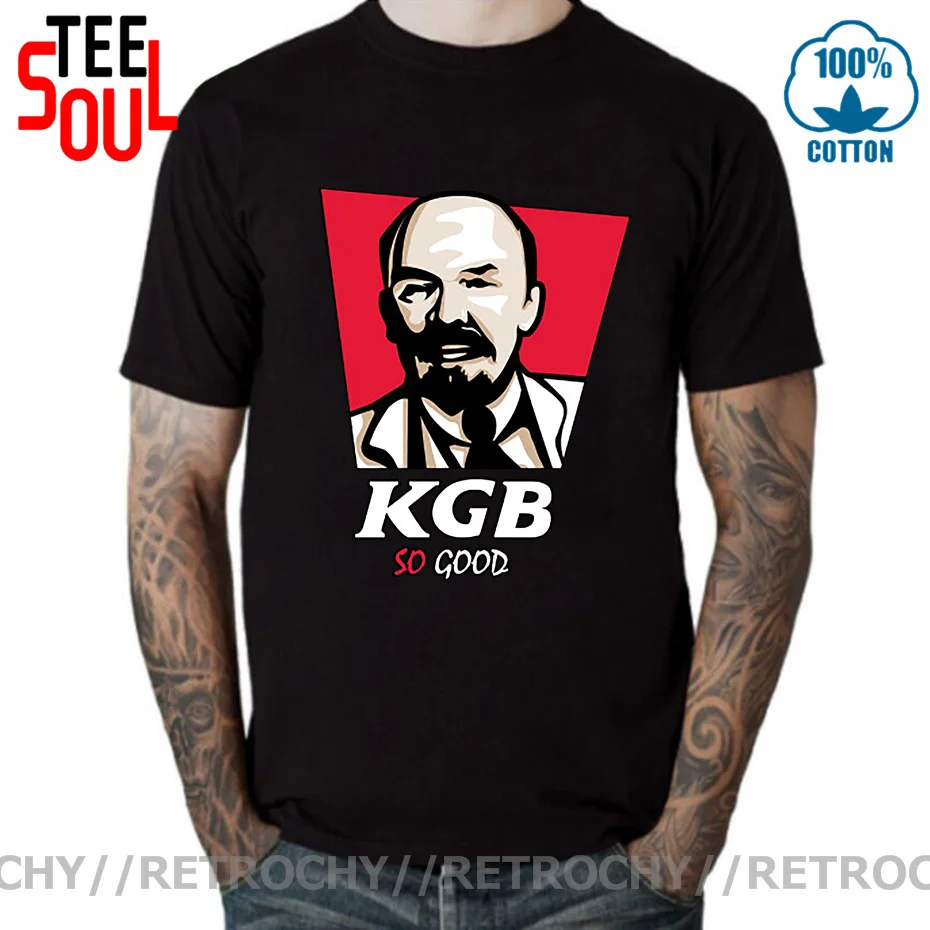 Retrochy New Authentic 3D T Shirt KGB Lenin Communist Soviet USSR Party