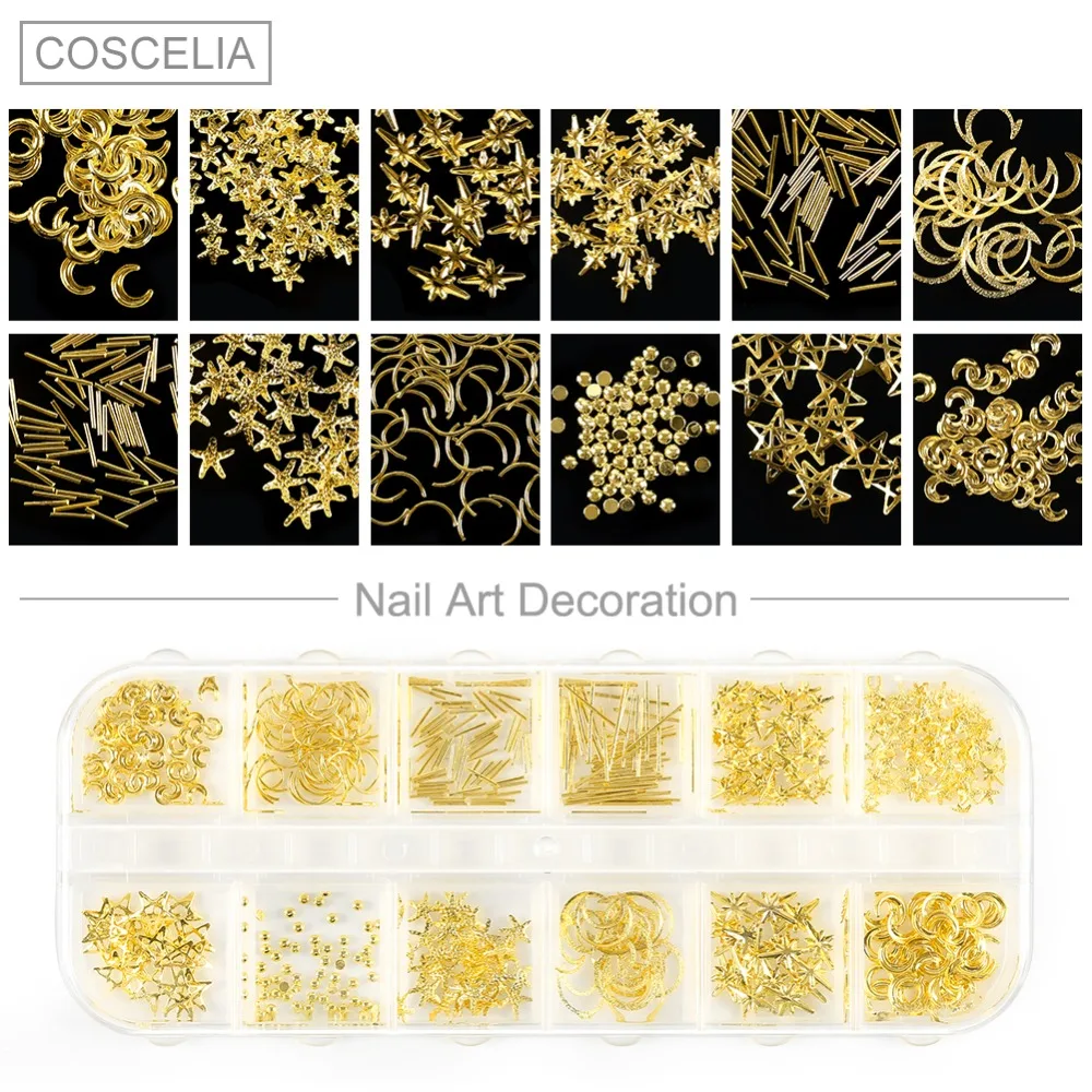 COSCELIA Стразы для ногтей 3D кристалл AB стеклянные камни для ногтей смешанные цвета DIY украшения для ногтей заклепки для дизайна ногтей