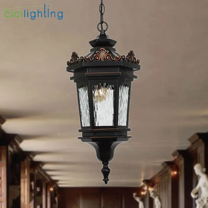 Waterproof Outdoor pendant lamp Decorate Courtyard Garden Balcony Europe Ceiling Lamp Pendant Light Droplight Hall Store Balcony