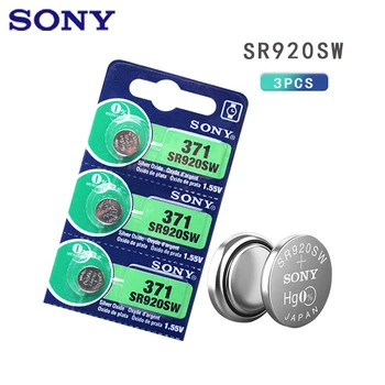 Sony-Batería de reloj Original 371 SR920SW 920 LR920 AG6 LR920 LR69 171 1,55 V, óxido de plata, hecho en Japón, 3 uds.