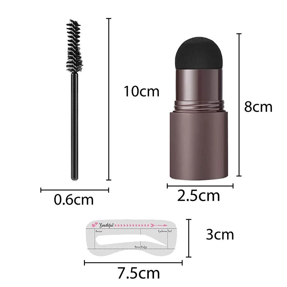 6 Colour Natural Stick Hair Line Contour Template Eyebrow Shaping Kit Stamp And 10 Pieces Brow Stencil Long Lasting Waterproof