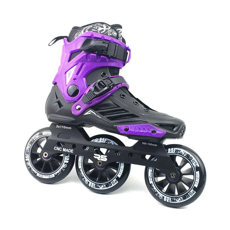 Patines de velocidad en línea originales RS6 para y niños, zapatos de sobre ruedas, 3x110mm, tamaño 35 46, patines patinaje gratis| Patines| - AliExpress