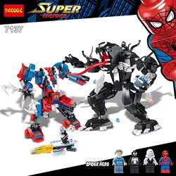 Marvel мстители Супер Герои анти Веном Carnage Дэдпул Эдварда Брока фигура Халка модели строительные блоки игрушки для детей