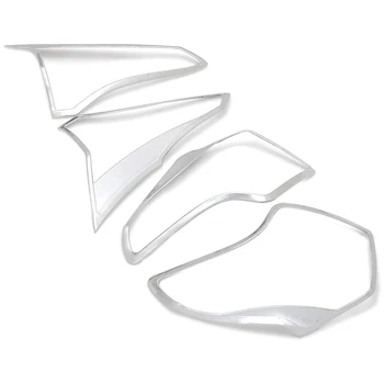 

ABS Chrome Rear Tail Lights Cover Trim Bezels for Toyota RAV4 RAV-4 XLE LE 2018 2017 2016 Outside Accessories 4PCS/Set