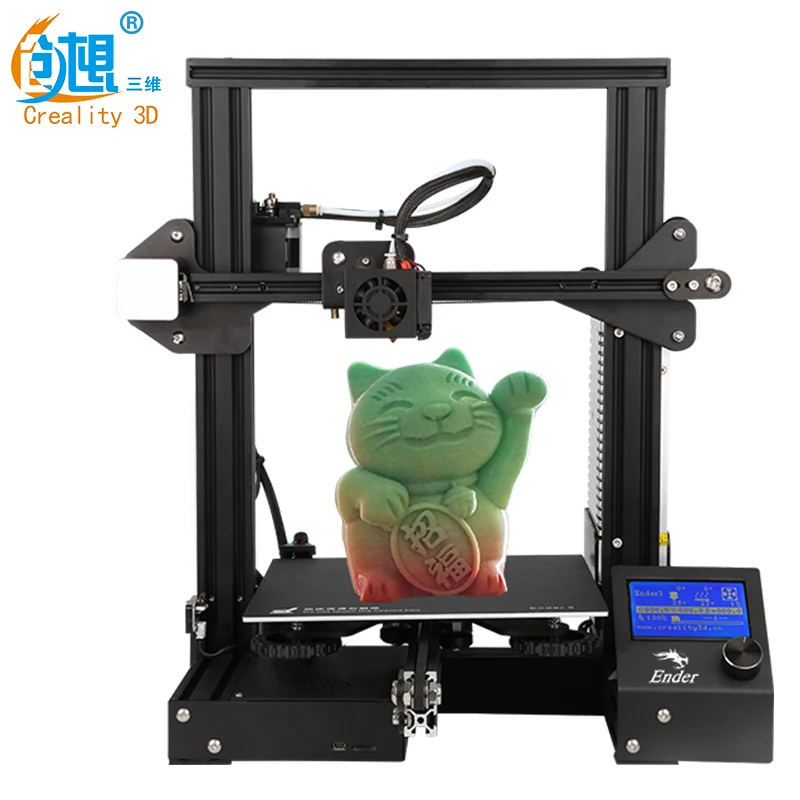 Новые Ender-3/Ender-3pro DIY Kit Creality 3D подарочные насадки+ нагревательный блок силиконовый рукав+ PLA 220*220*250 мм размер печати