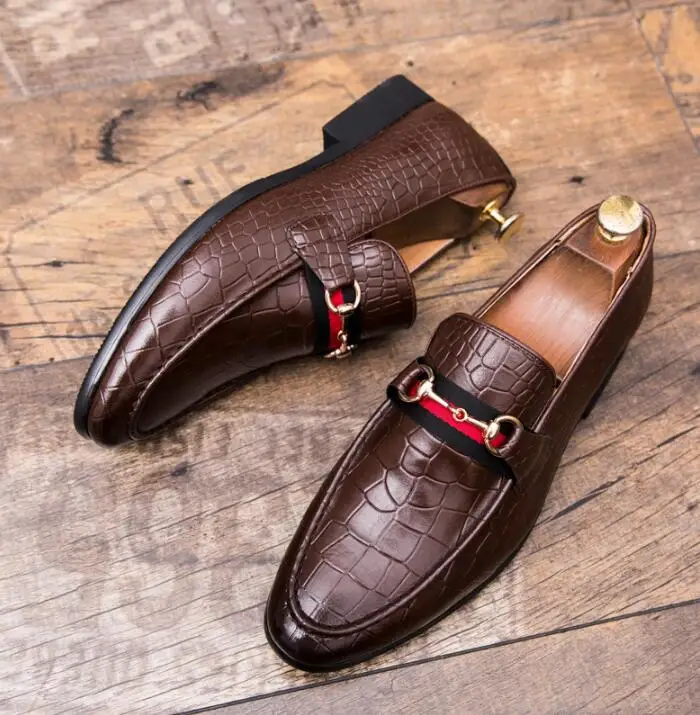 Men's large-size loafers designer fashion dress shoes handmade men's wedding shoes, designer business dress shoes W96