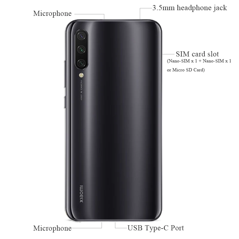 Глобальная версия Xiaomi Mi 9 Lite 6GB 64GB Смартфон Snapdragon 710 48MP Тройная камера 32MP фронтальная камера 6,3" экран