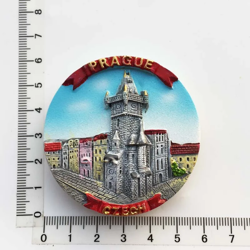 The Prague Astronomical Clock Czech Tourism Souvenir Gift 3D Resin Fridge  Magnet