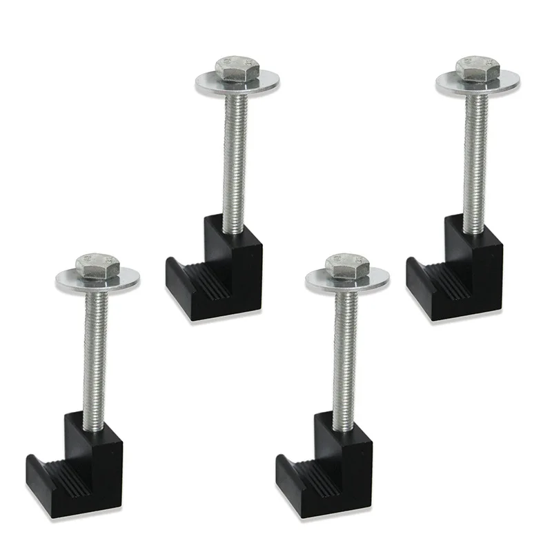 Tool Box Tie Downs Aluminum J Hook Crossover Toolbox Pickup Pair 4 PCS Black &ampamp Silver | Автомобили и мотоциклы