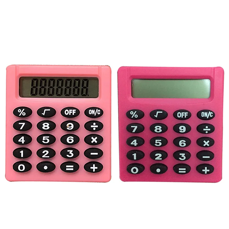 Карманный мини-калькулятор с героями мультфильмов, 8 цифр дисплея, портативный карманный калькулятор на батареях