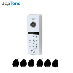 Jeatone campainha com tela sensível ao toque, com fio, unidade externa de 960p, suporte para senha de desbloqueio, precisa trabalhar com o monitor wifi