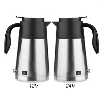 

1300ml Large Capacity Electric Kettle 12/24V Portable In-Car Travel Trip Coffee Tea Heated Mug Motor Water Heater Bottle For Car