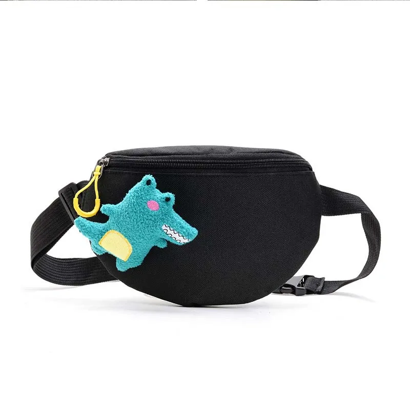 Новая детская поясная сумка, милая детская поясная сумка, сумка через плечо для девочки, крокодиловая сумка для путешествий, сумка для девочек, сумки с бананом, сумка через плечо - Цвет: Black Waist bag
