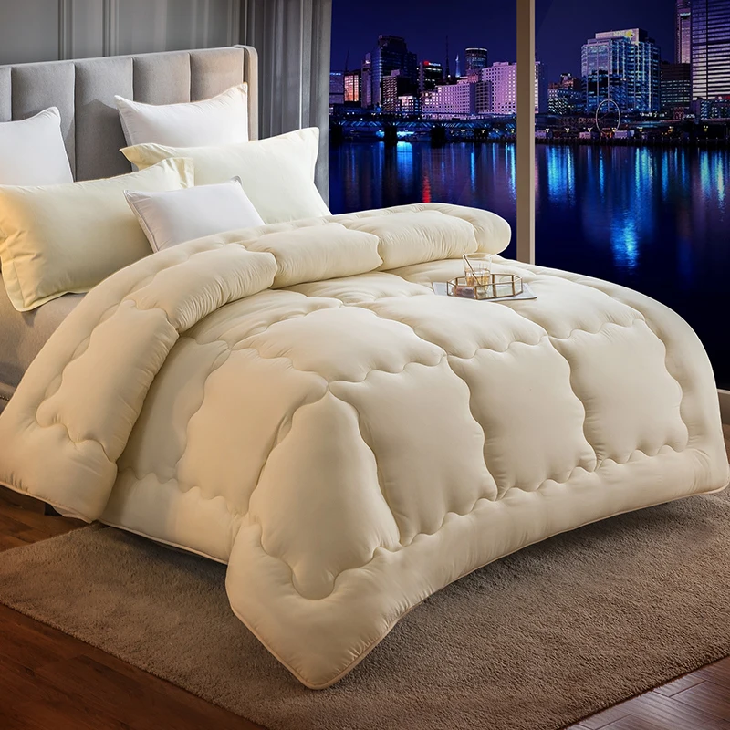 High-quality Comforter 100% White Superfine Fiber Winter Quilt Polyester Blanket Duvet Filling With Cotton Cover | Дом и сад