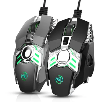 

PUBG Gaming Mouse For Laptop Computer PC 7 Key Programmable Breathing Light 6400 DPI Adjustable Wired Optical Mechanical Mouse