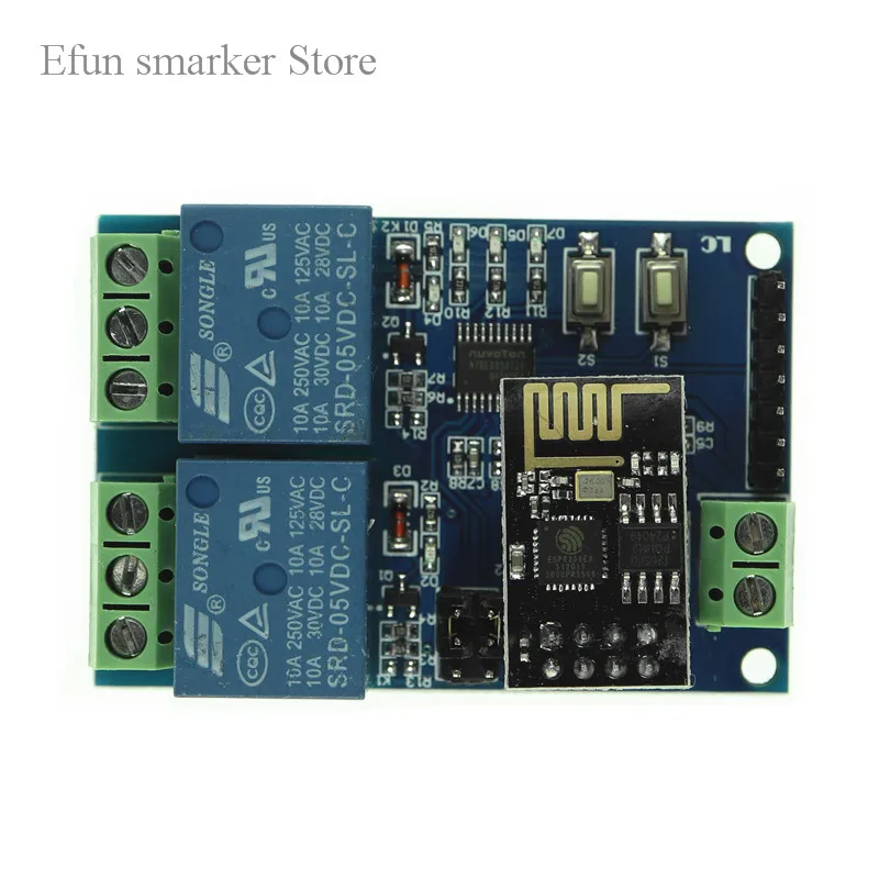 1 шт. 5 в ESP8266 ESP 01 2 wifi реле канала модуль канальный релейный для IOT умный дом телефон