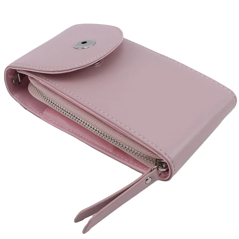 pink Синие мини-сумки для мобильного телефона, маленькие клатчи, сумка через плечо, кожаная женская сумочка, черный клатч, сумочка с клапаном - Цвет: pink