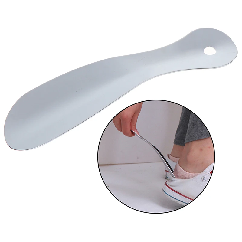 

1PCS Practical Durable Durable Metal Silver Tone Shoe Horn Lifter Professional Stainless Steel Shoehorn 19*5cm