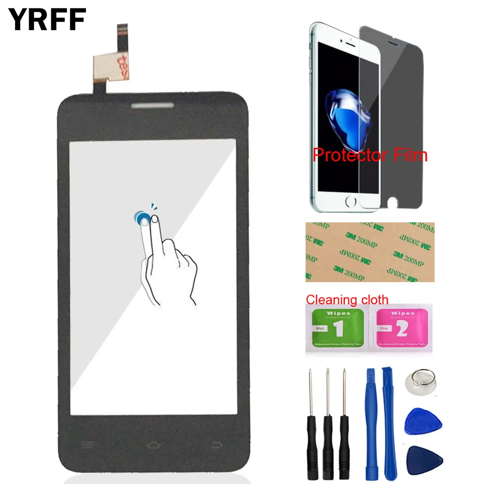 4 ''Touh экран сенсор для Fly FS403 Cumulus 1 FS 403 сенсорный экран передняя панель дигитайзер стекло Ремонт Защитная Пленка Клей