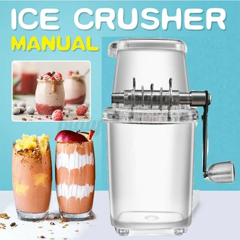 

Economical Portable Manual Ice Crusher Shaver Shredding Machine Hand Snow Cone Transparent Ice Machine ds99