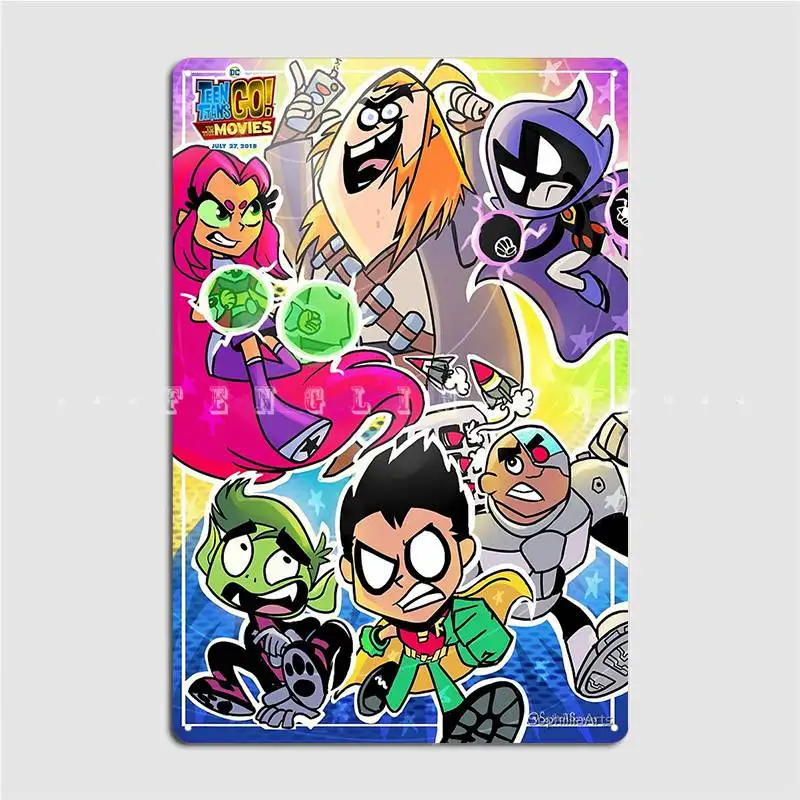 Teen Titans Go Wood Sign Cinema Soggiorno Cinema Design Wall Decor Cartello In Legno Poster