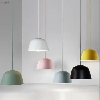 

Modern Pendant Lamp Colorful Droplight Metal Pendant Lighting Glass Shades Suspension Light For Bar Dining Room Bedroom Coffee