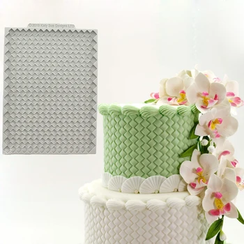 

Continuous Rattan Basket Weave Textured Mould Silicone Mold Mat for Cake Decorating and Craft , Sugarcraft, Bakeware Tools