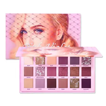 

UCANBE Nude Eye Shadow Beauty Palette Makeup Kit 18 Colors Matte Shimmer Glitter Eyeshadow Powder Waterproof Pink Violet Pigment