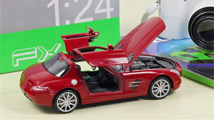 WELLY 1:24 Mercedes-Benz SLS AMG спортивный автомобиль моделирование сплав модель автомобиля ремесла украшение Коллекция игрушек инструменты подарок