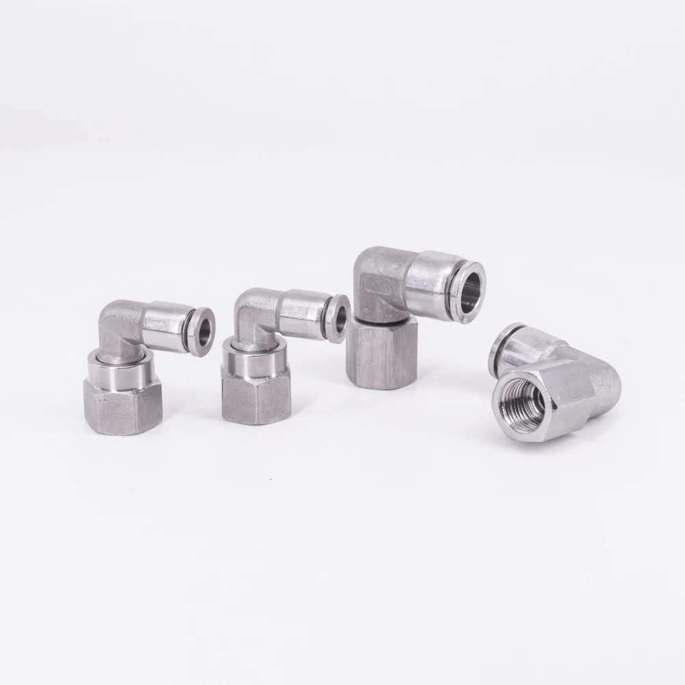 1/8 &quot1/4&quot 3/8 &quot1/2&quot BSP внутренний x 4-16 мм колено пневматический 304 нержавеющая
