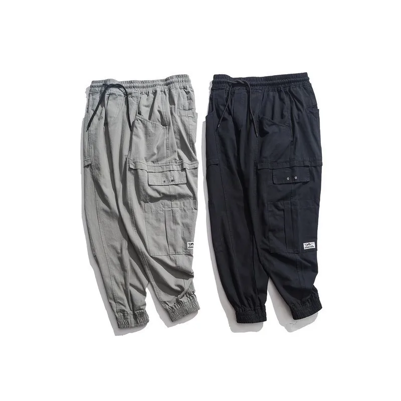 

MEN'S WEAR 2019 New Style Autumn Multi-pockets Bib Overall Men's Loose-Fit Ankle Banded Pants Sub-MEN'S Casual Pants Trousers