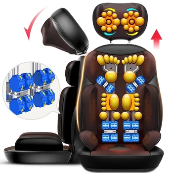 

Shiatsu Massage Electric Body Massager Chair Multifunctional Relax kneading Vibration Heating Cushion Pad Neck Back Office Home