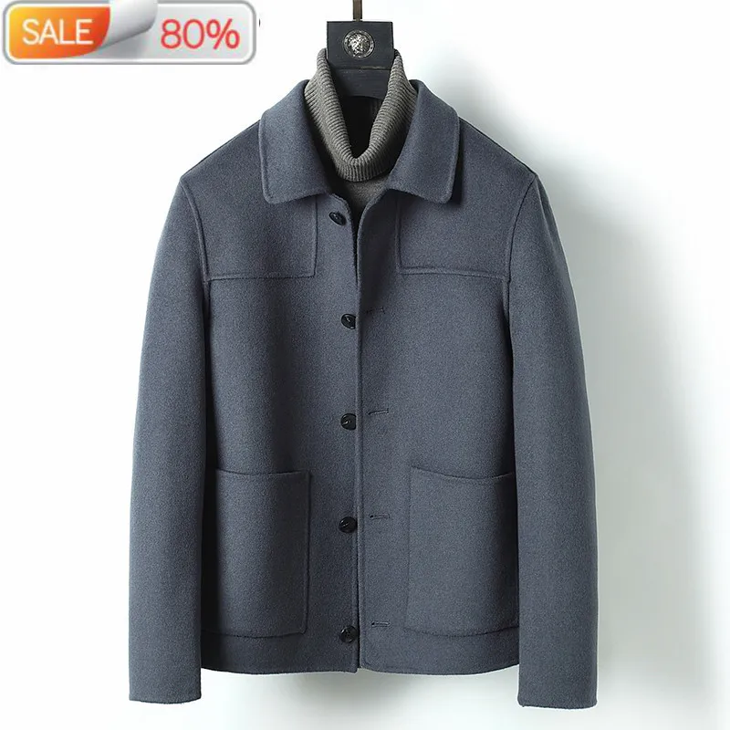 

2020 Wool Autumn Winter Woolen Coat Down Jacket Korean Overcoat Coats Men Abrigo Hombre MC19D054 B24290