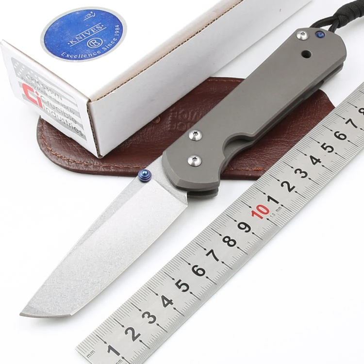 Titanium Folding knife CR Sebenza 21 Tanto D2 blade Outdoor camping knife folding EDC survival hunting knife tool