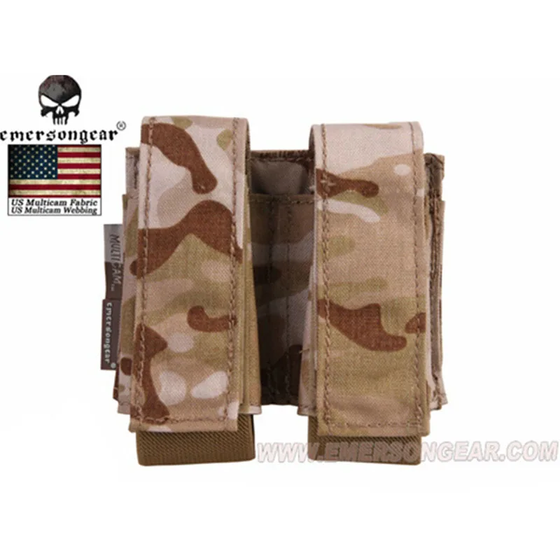MCAD Emersongear Emerson Тактический Двойной 40 ММ ГРАНАТА МЕШОК 9 мм MOLLE подсумок Держатель Перевозчик патронов сумка страйкбол мешок - Цвет: MCAD