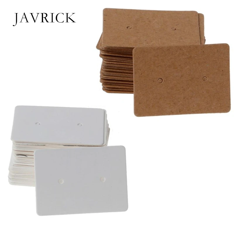 

100Pcs/Set Kraft Paper Cards Earrings Ear Studs Display Jewelry Packaging Cards Jewelry Packaging Display Hanging Cards