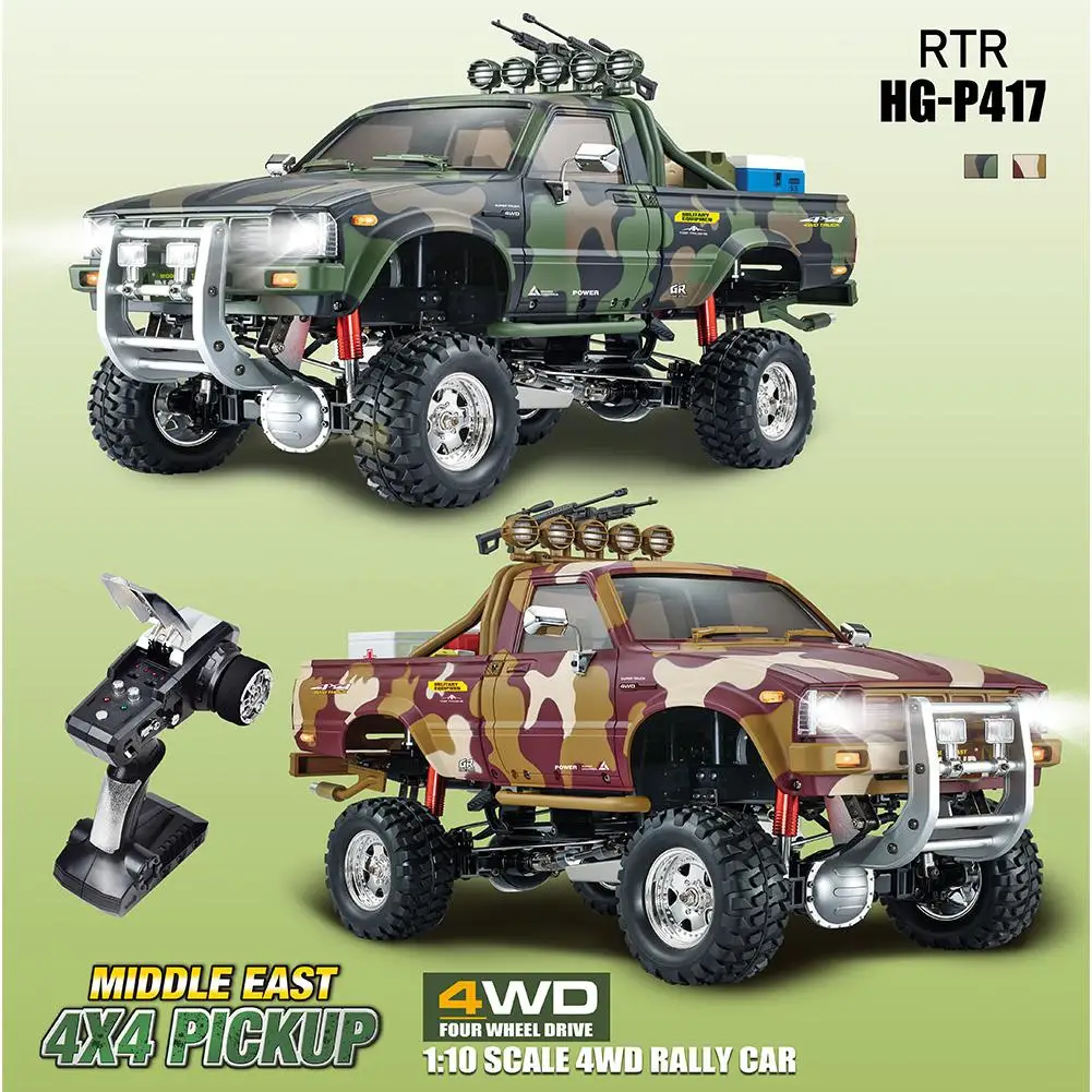 HG P417 1/10 2 4G 4WD RC Car 4X4 EP пикапы Rock Crawler Truck без модели зарядного устройства (без