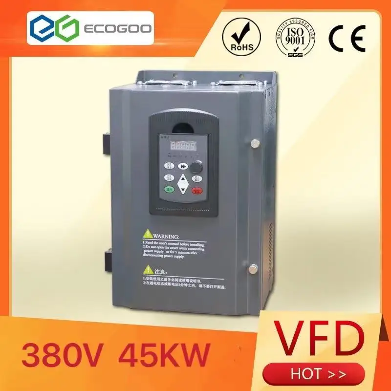 

45KW 380V 3 Phase Input VFD Frequency Inverter 3 Phase Triphase Output Motor Speed Control Frequency Drive Converter