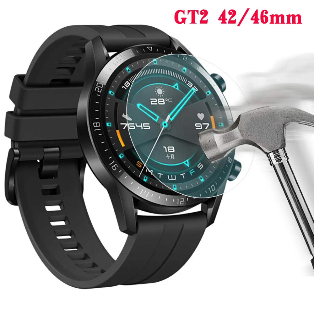 Закаленное стекло для HUAWEI watch GT 2 защита экрана 42/46 мм полимерная полная защитная