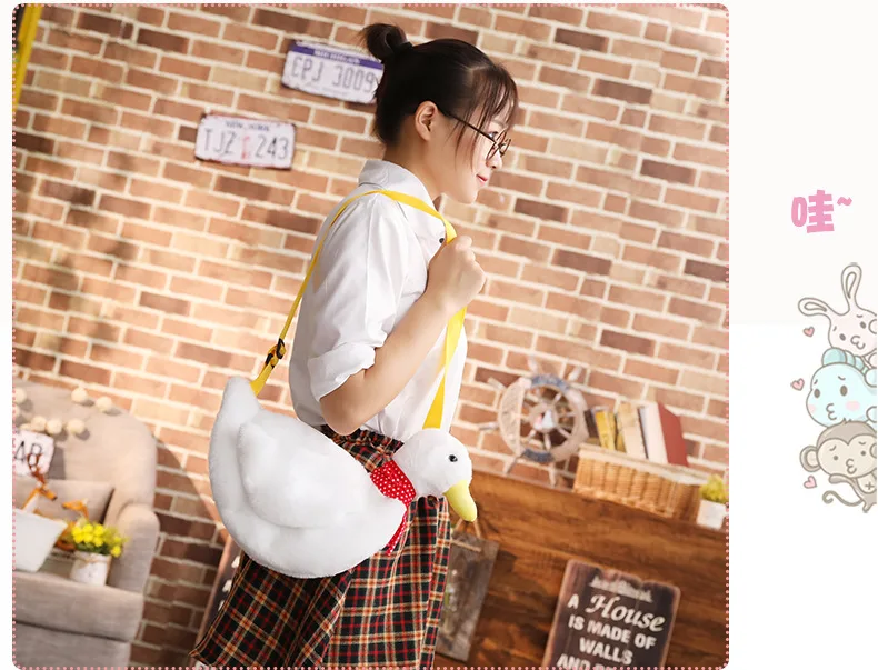 Duck Shoulder Bag Sesame Street Backpack Cartoon Backpack Plush Anime Wallet Goose Bag Rushed Duck Bag