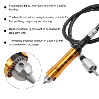 

Stainless Steel Handle Flexible Shaft Mini Electric Drill Rubber Grinder Tool