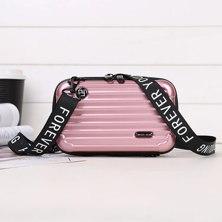 pink Xianjian эко Дорожная сумка из АБС-пластика чехол в форме коробки кошелек сумка через плечо качественная сумка через плечо разноцветная сумка с принтом животных для женщин - Цвет: pink